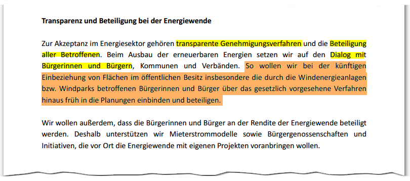 Frischer Wind im Koalitionsvertrag 2017 von CDU und SPD?